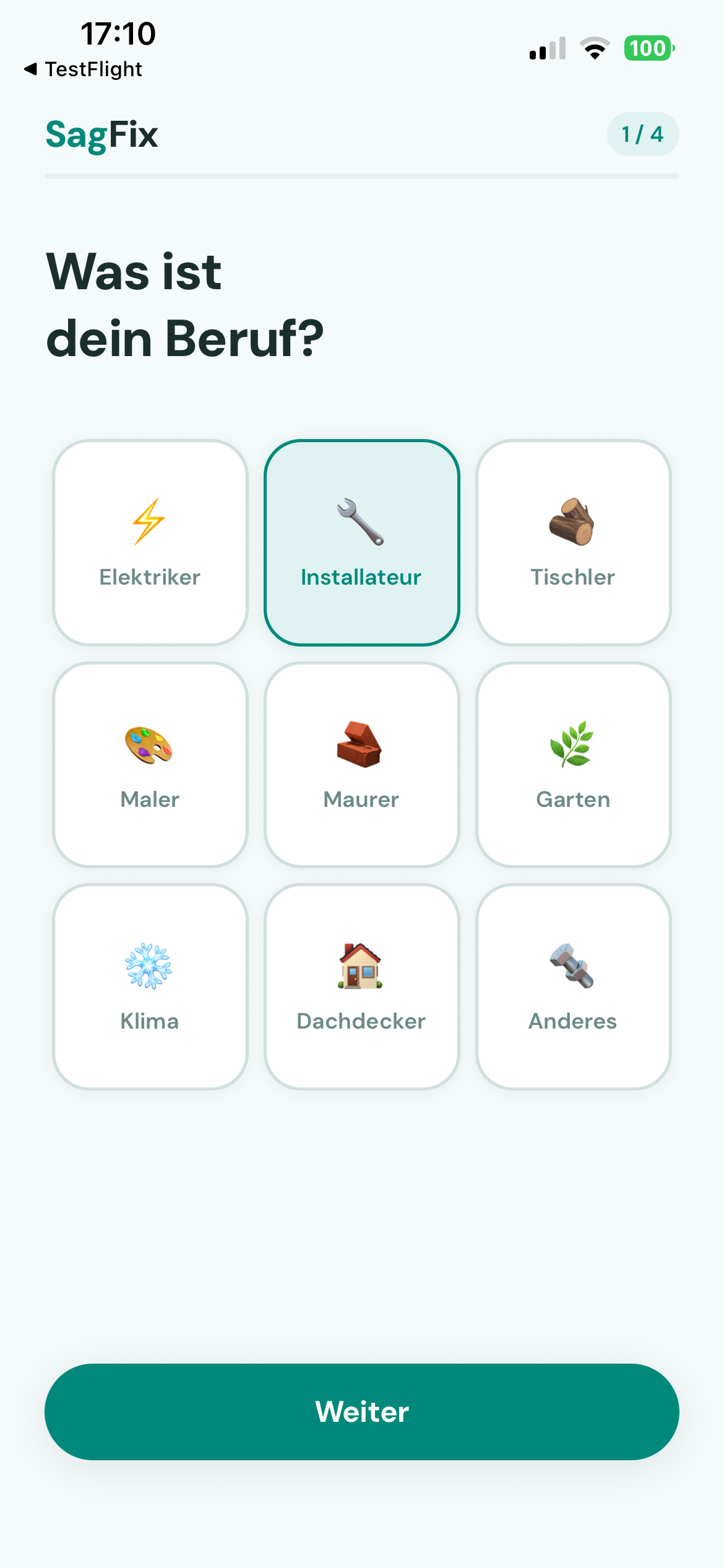 Setup in unter 60 Sekunden