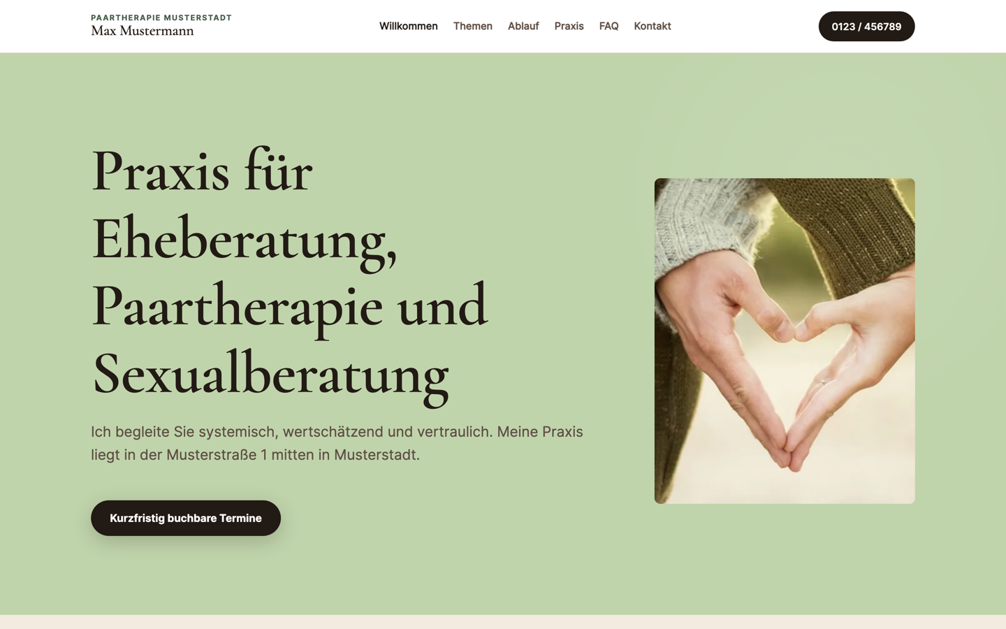 Praxis-Website für Paar- und Eheberatung.